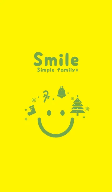 [LINE着せ替え] スマイル＆クリスマスツリー Pale lemonの画像1