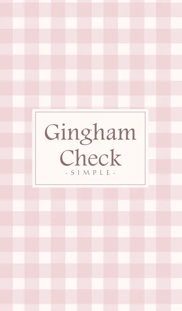 [LINE着せ替え] Gingham Check Natural Pink-SIMPLE 23の画像1