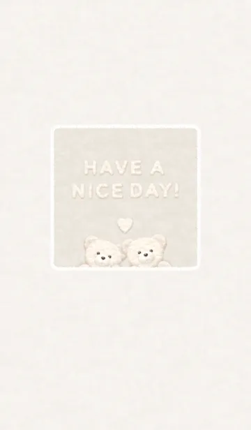 [LINE着せ替え] ふわもこ くまさん - ベージュの画像1