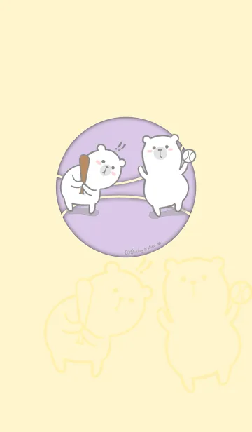 [LINE着せ替え] Here Comes Bears J-Pale Yellow (Pu4)の画像1