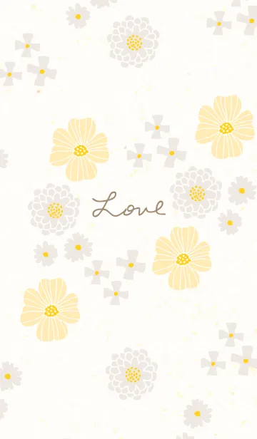 [LINE着せ替え] ベージュとカラフルな花2の画像1