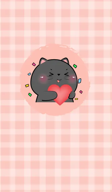 [LINE着せ替え] Simple Cute Cute Black Cat (JP)の画像1