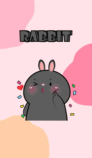 [LINE着せ替え] InLove Black Rabbit Theme (JP)の画像1