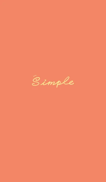 [LINE着せ替え] Simple Color J-Red Orange (Ye5)の画像1