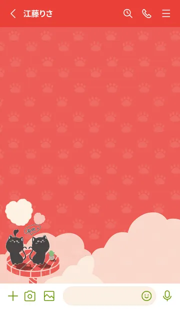 [LINE着せ替え] Cat on Platform J-Red (Re4)の画像2