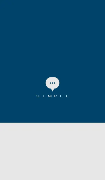 [LINE着せ替え] シンプル（white blue)V.1398の画像1