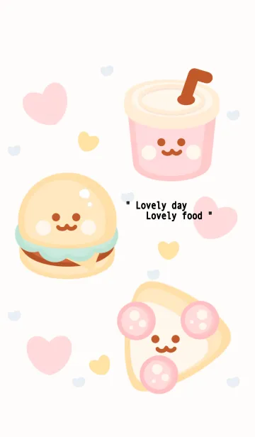 [LINE着せ替え] Lovely pastel fast food 2の画像1