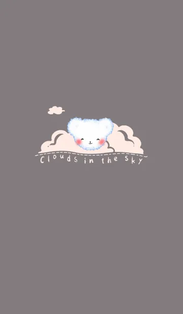 [LINE着せ替え] Cloud Bear J-Grey Pink (Pi2)の画像1