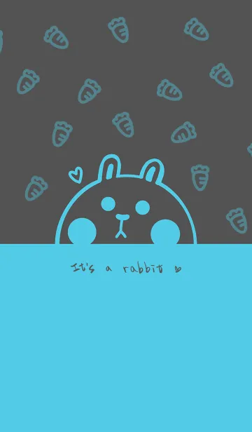 [LINE着せ替え] Bunny and Carrot J-Dark Gray (Bl3)の画像1