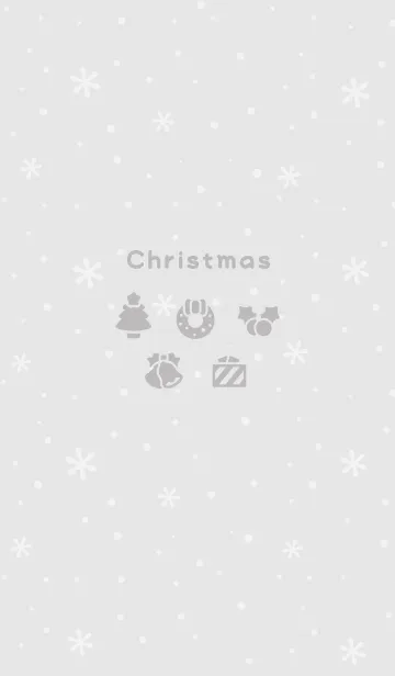 [LINE着せ替え] クリスマス1<グレー>の画像1