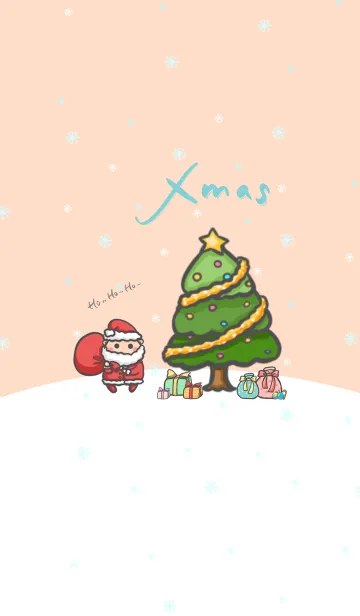 [LINE着せ替え] Happy Christmas Day J-Light Orange (Be4)の画像1