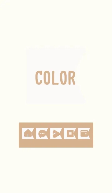 [LINE着せ替え] beige color O12の画像1