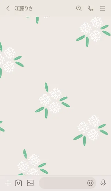 [LINE着せ替え] 白い丸い花6の画像2
