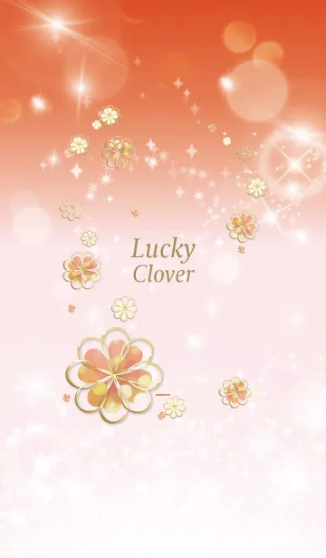 [LINE着せ替え] 赤 : Lucky cloverの画像1