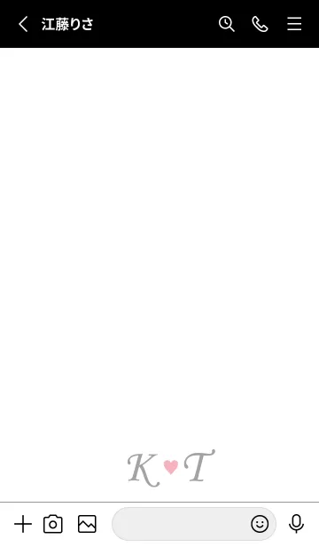 [LINE着せ替え] LOVE-INITIAL K&T イニシャル 7の画像2