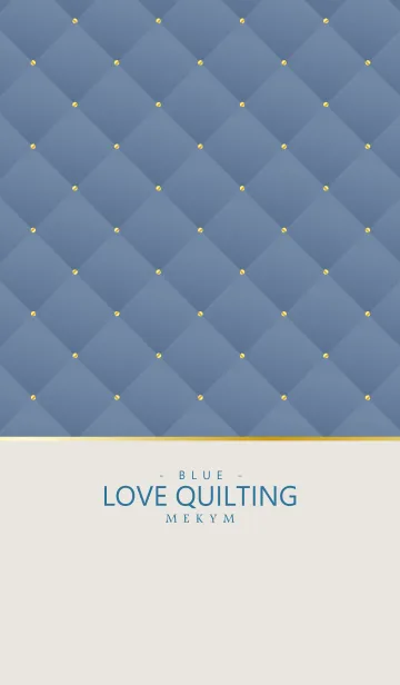 [LINE着せ替え] LOVE QUILTING DUSKY BLUE 24の画像1