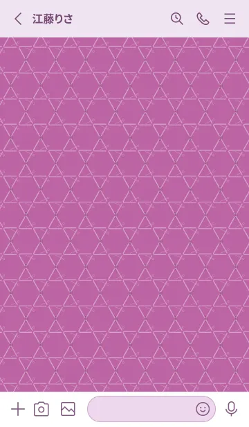 [LINE着せ替え] 和音 籠目模様とトライアングル 若紫の画像2