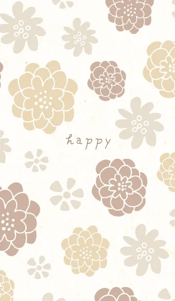 [LINE着せ替え] カラフルとベージュの花18の画像1