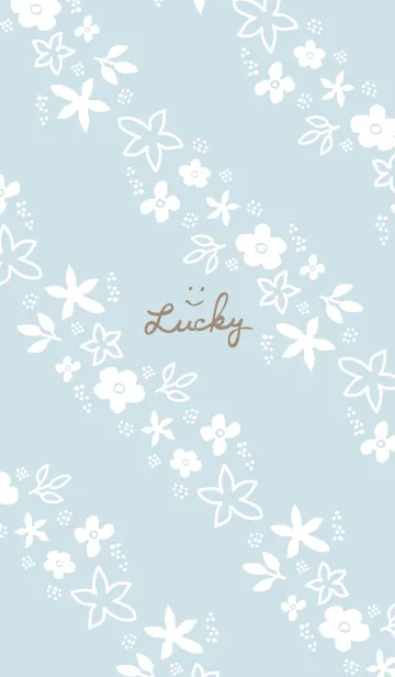 [LINE着せ替え] 白い花々 斜め4の画像1