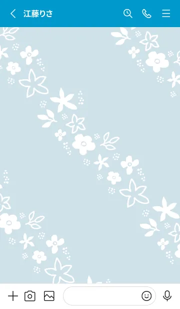 [LINE着せ替え] 白い花々 斜め4の画像2
