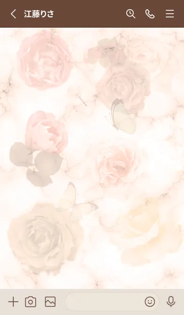 [LINE着せ替え] 薔薇と大理石3✿オレンジ12_1の画像2
