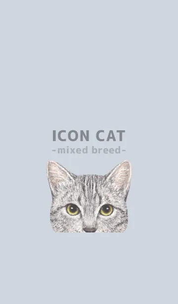 [LINE着せ替え] ICON CAT - ミックス - PASTEL BL/18の画像1