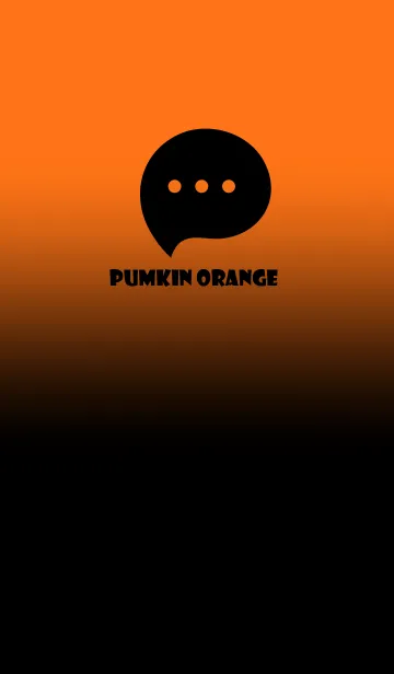 [LINE着せ替え] Black & Pumpkin Orange Theme V3 (JP)の画像1