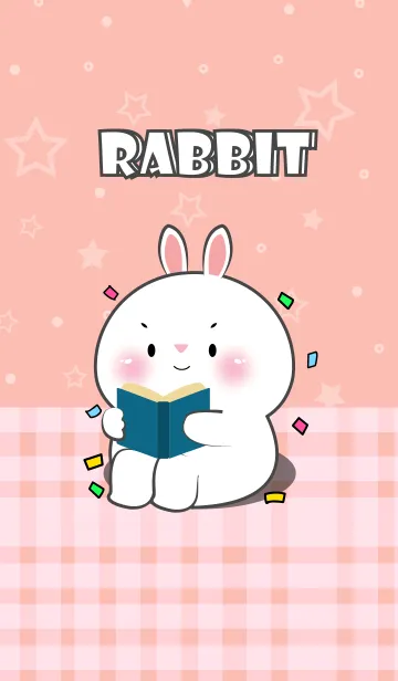 [LINE着せ替え] I Love U Cute White Rabbit Theme (JP)の画像1