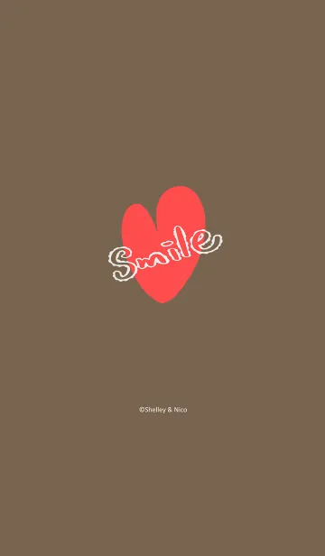 [LINE着せ替え] Smile Love J-Brown (Br3)の画像1