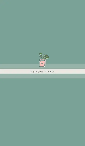 [LINE着せ替え] Painted plants JA-fog green (Be1)の画像1