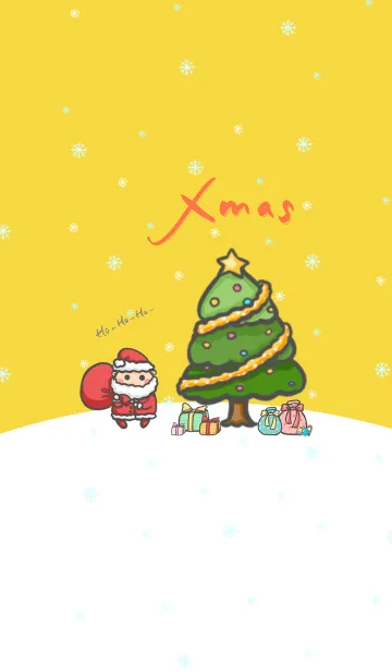 [LINE着せ替え] Happy Christmas Day J-Yellow (Ye1)の画像1