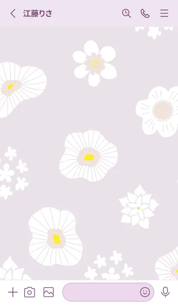 [LINE着せ替え] 白い花と小花21の画像2