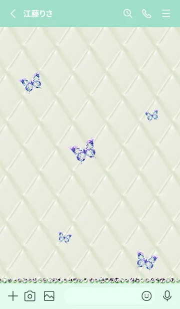 [LINE着せ替え] Enamel Quilting & Butterfly#4の画像2