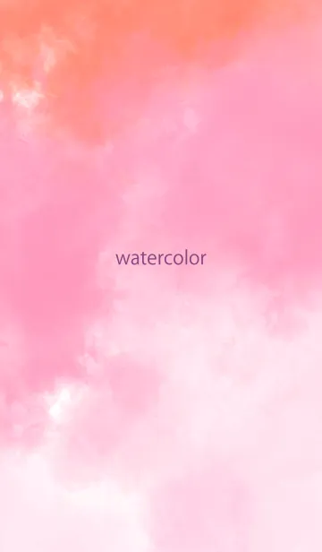 [LINE着せ替え] watercolor pink&orange 20の画像1