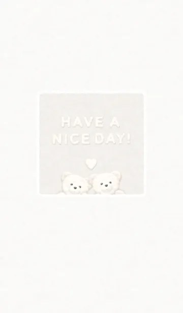 [LINE着せ替え] ふわもこ くまさん - グレージュの画像1