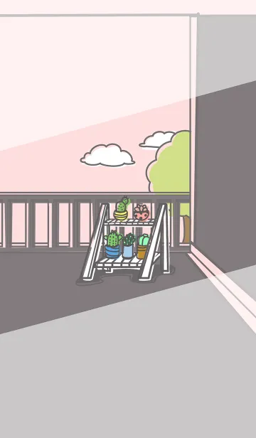 [LINE着せ替え] Painted planting J-dark gray pink (Pi3)の画像1