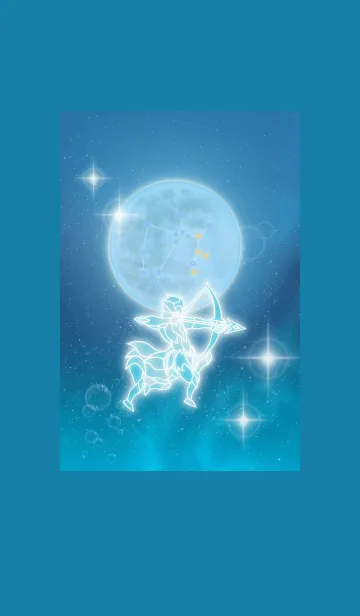 [LINE着せ替え] 射手座 海と月と宇宙の画像1