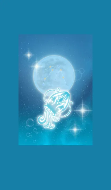[LINE着せ替え] 水瓶座 海と月と宇宙の画像1
