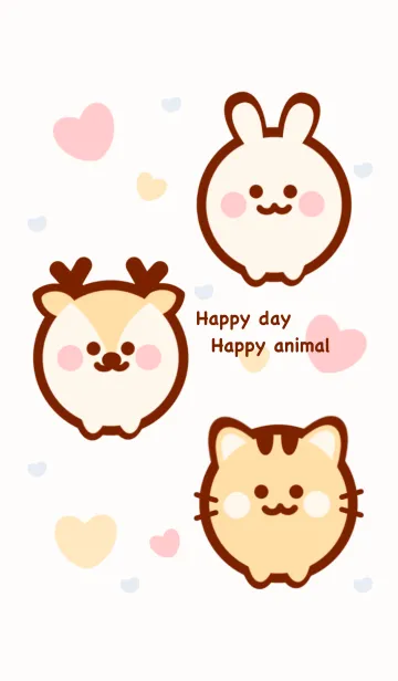 [LINE着せ替え] Happy animal theme 2 :)の画像1