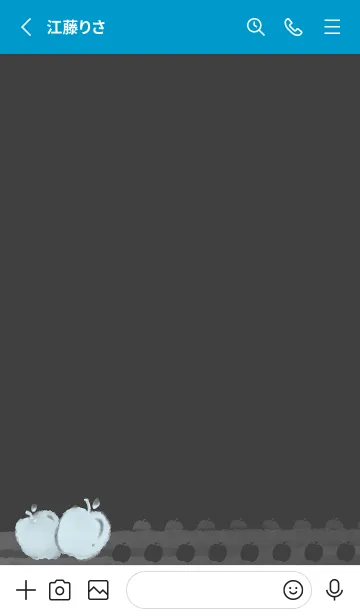 [LINE着せ替え] Smudge Apple J-Dark Gray (Bl2)の画像2