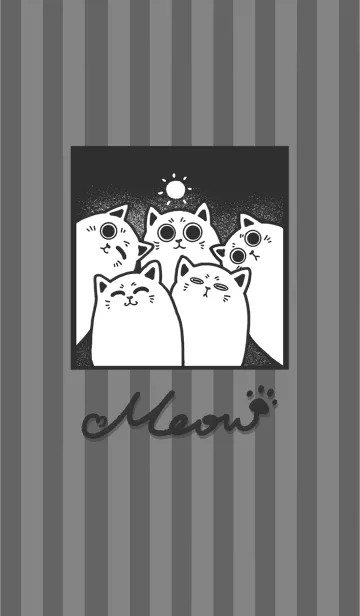 [LINE着せ替え] Meow J-dark gray. Grayの画像1