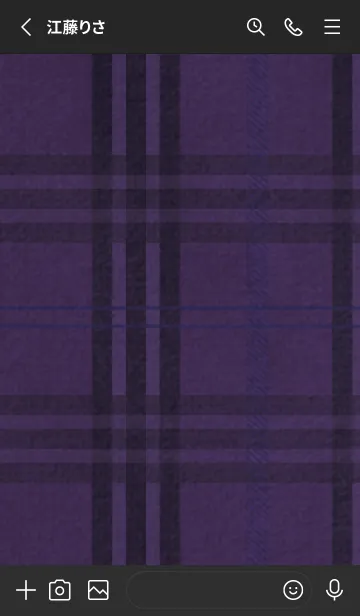 [LINE着せ替え] チェック柄 St 02 - ブラック & カラー 00の画像2