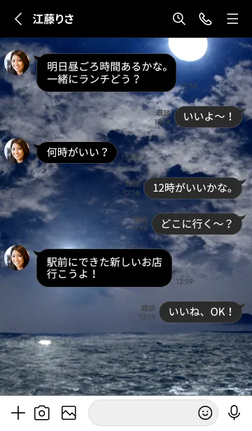 [LINE着せ替え] 夜の月 月の海 #Dll_31。の画像3