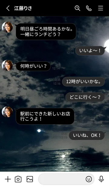[LINE着せ替え] 夜の月 月の海 #DlM_29。の画像3