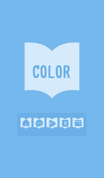 [LINE着せ替え] blue color Q11の画像1