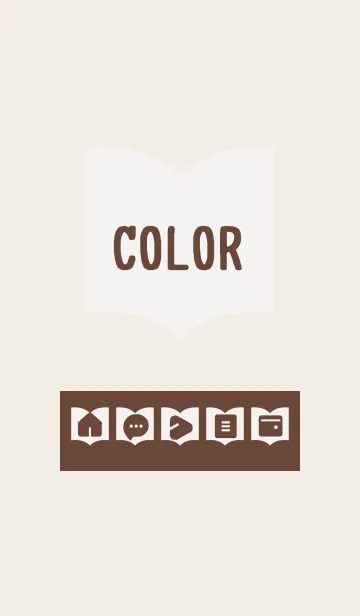 [LINE着せ替え] brown color Q12の画像1