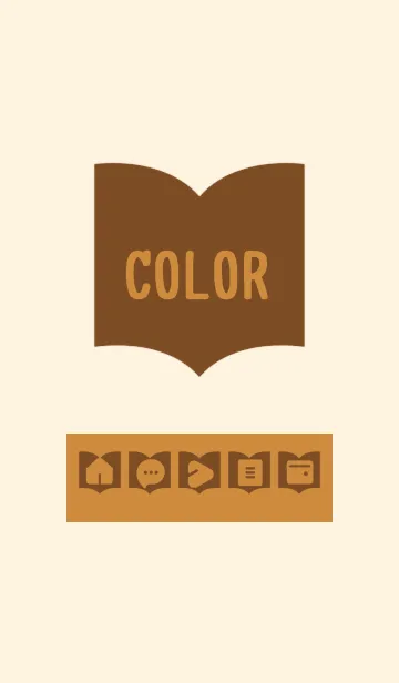 [LINE着せ替え] brown color Q14の画像1