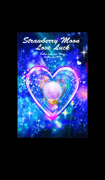 [LINE着せ替え] ❤️恋愛運UP！！ストロベリームーンとハート2の画像1