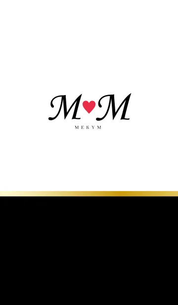 LOVE-INITIAL M&M イニシャル 7のLINE着せ替え