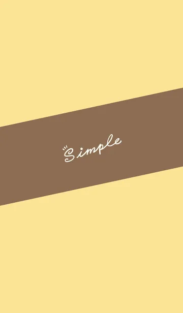 [LINE着せ替え] Simple Lines J-Milk Tea Brown (Ye3)の画像1